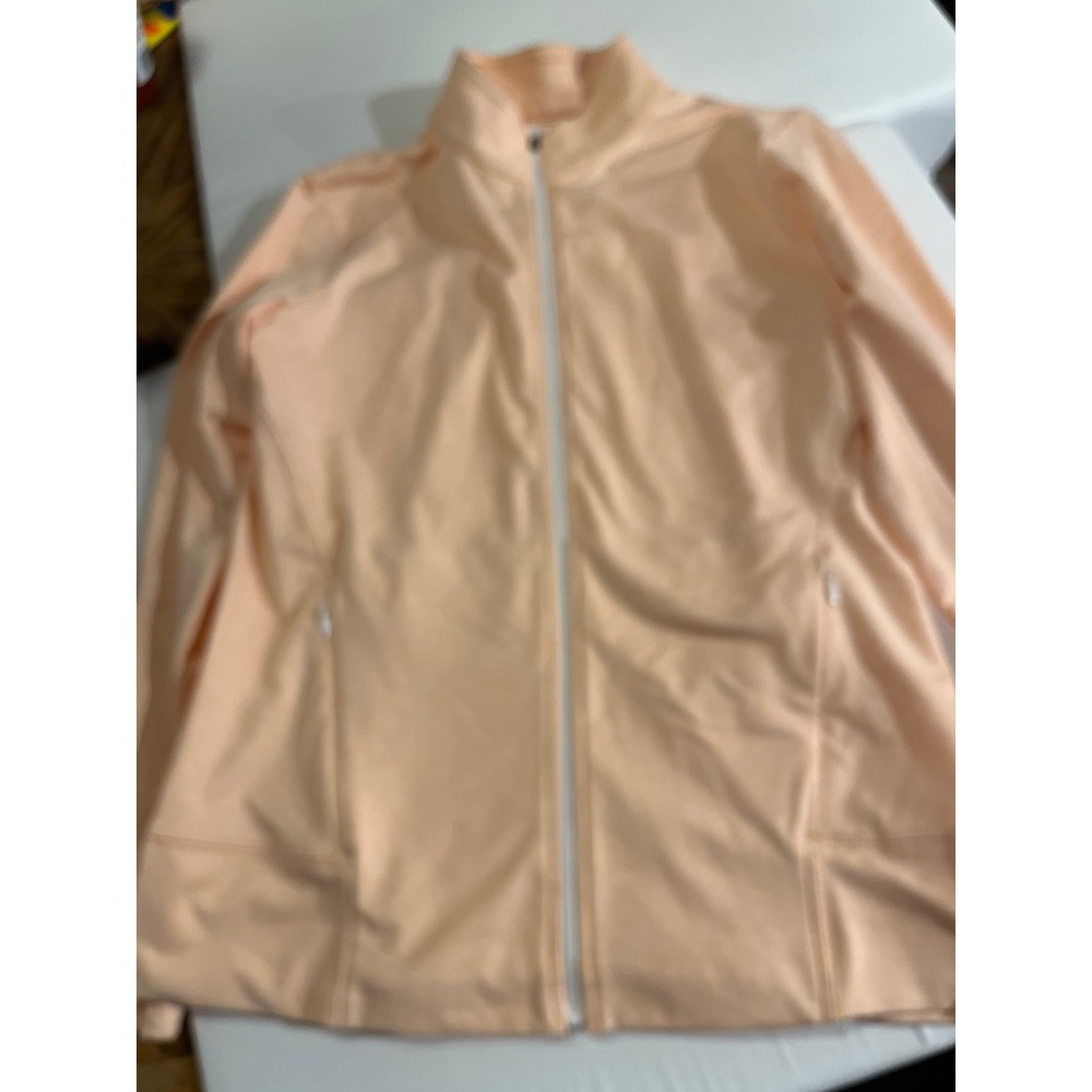 FJ‎ FootJoy Womens Golf Athletic Jacket Top Orange Peach Size S